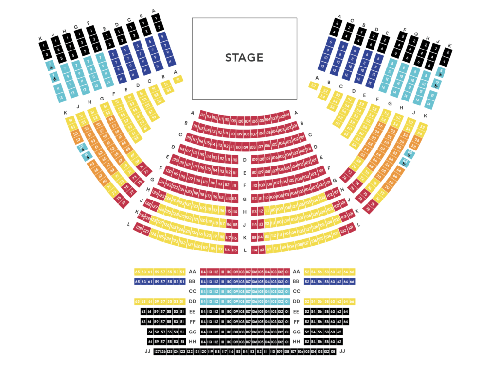 Classic Mainstage Seating Chart